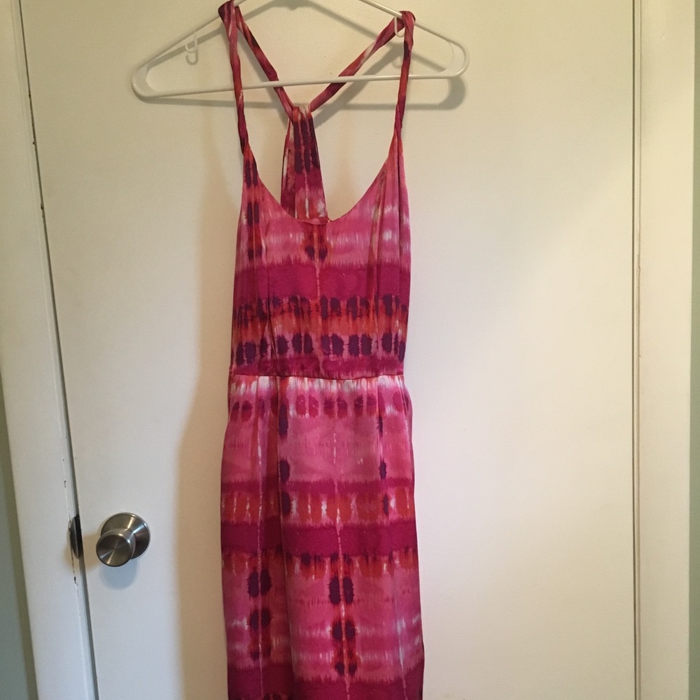 Banana Republic silk halter dress with pockets